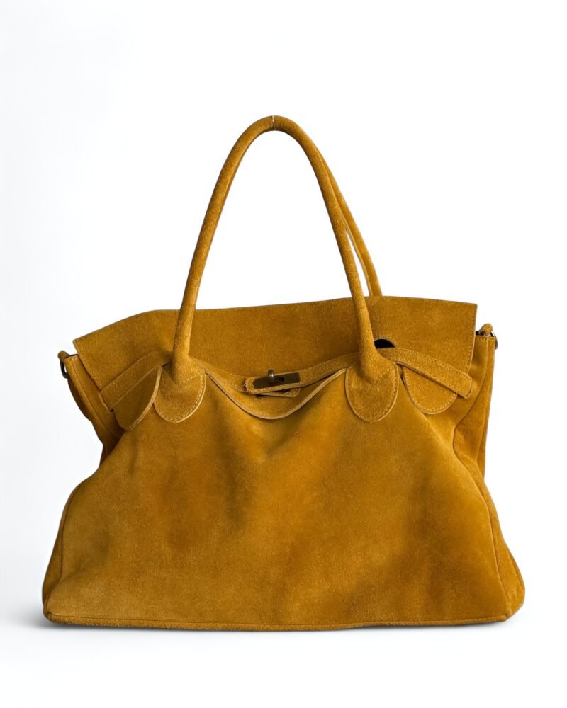 Δερμάτινη Κίτρινη Τσάντα