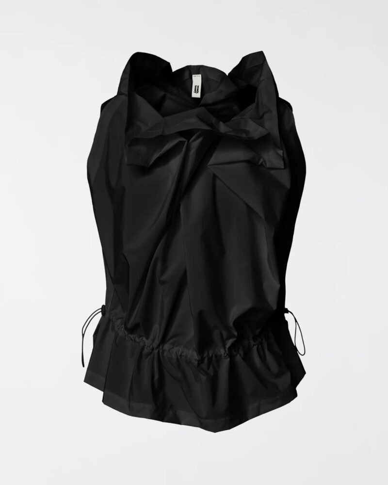 Top With Pleats Black